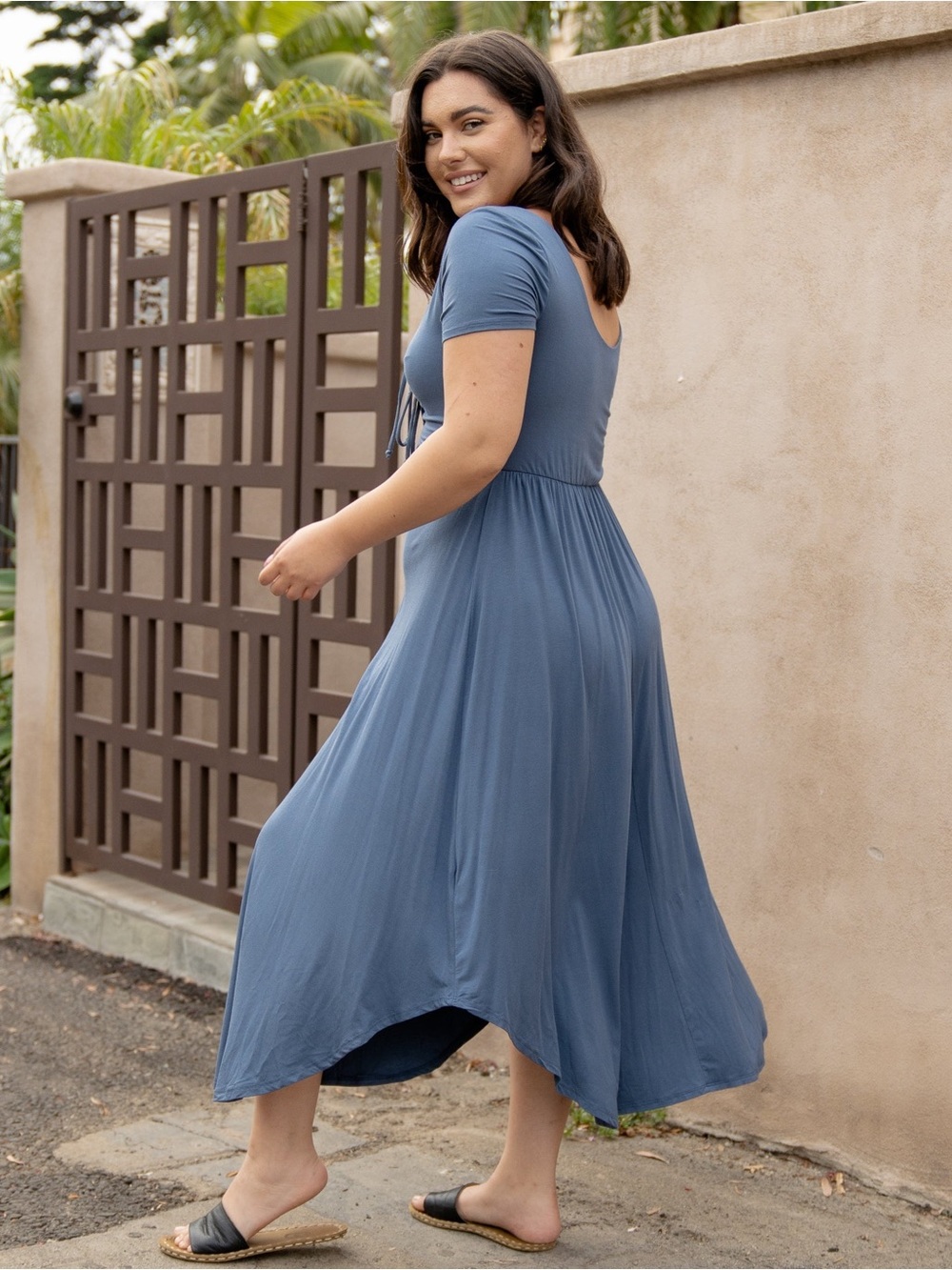 Sozy Slate Blue Sarah Dress - Picture 2 of 4
